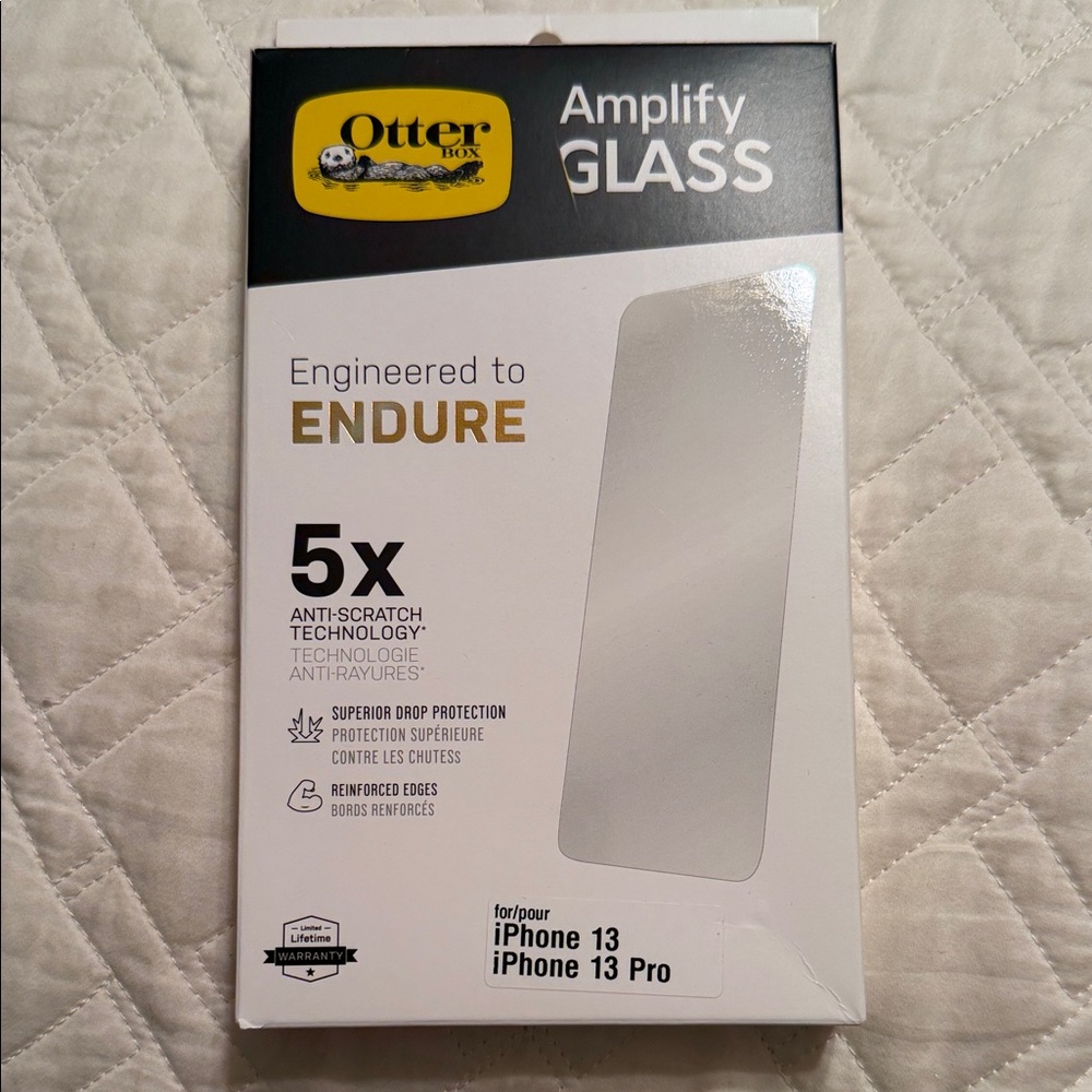 OtterBox Amplify Glass Screen Protector for iPhone 13 and iPhone 13 Pro